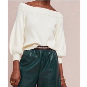 Anthropologie Dancer boatneck sweater - M, ivory